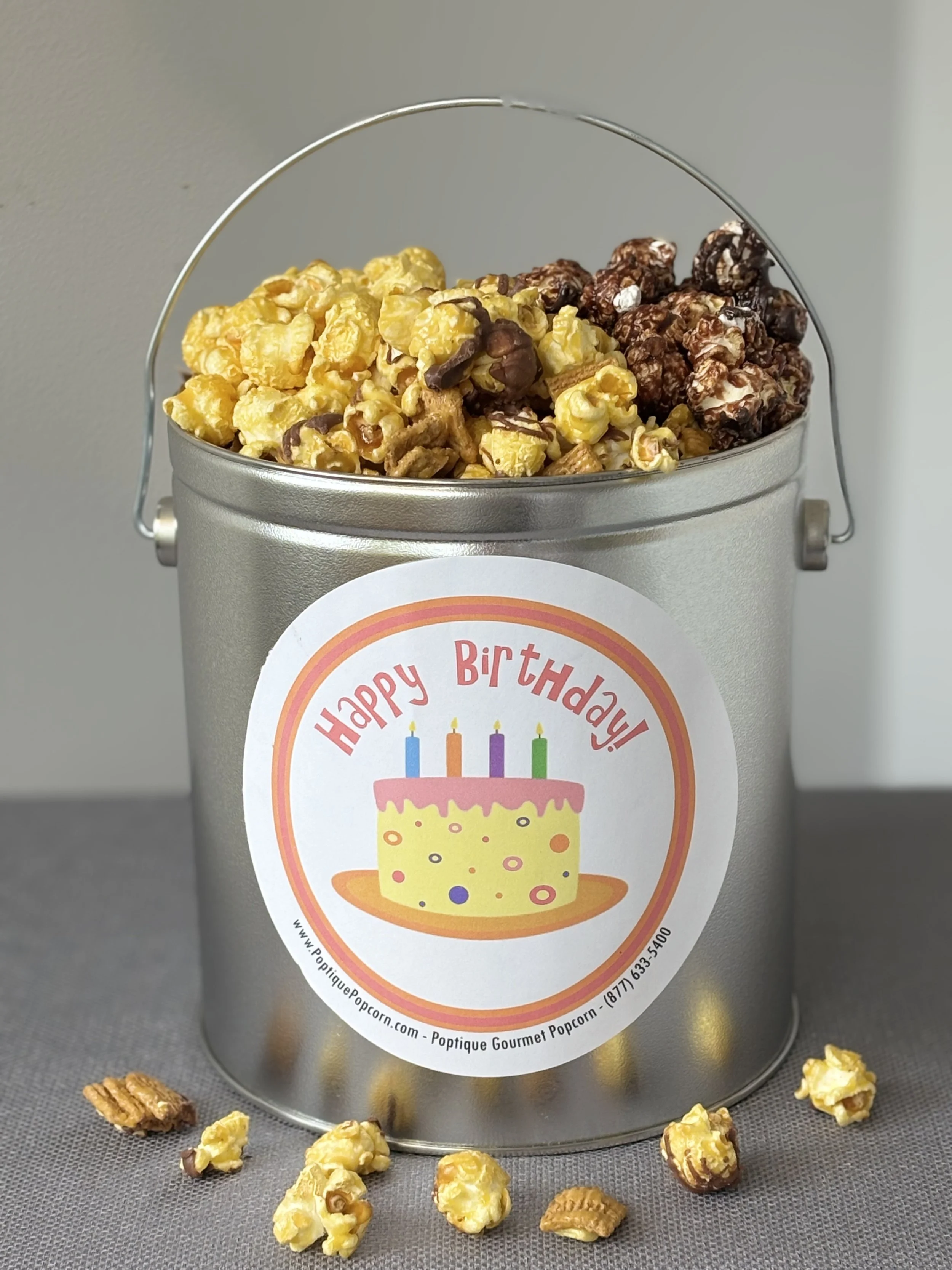 Happy Birthday Gourmet Popcorn Sampler Gift box — Poptique Popcorn